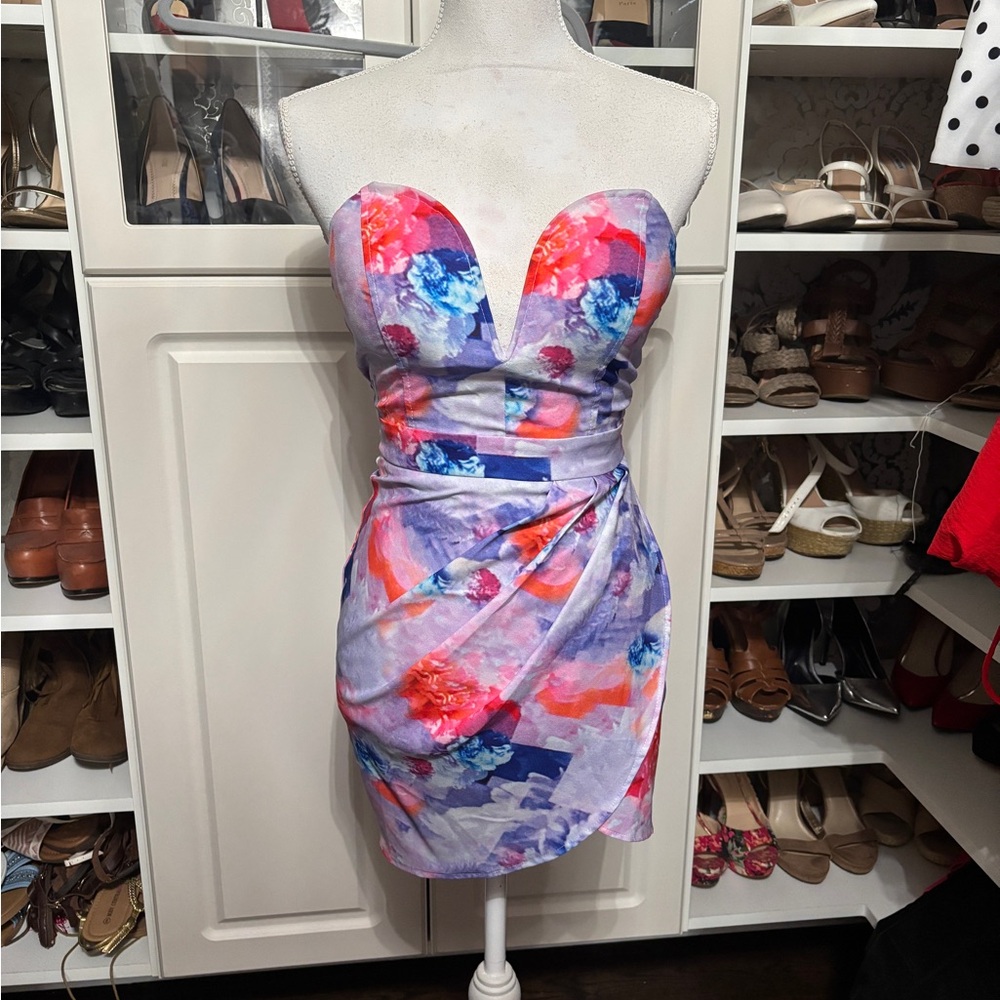 SHOWPO Brittany Dress in Pink/Purple